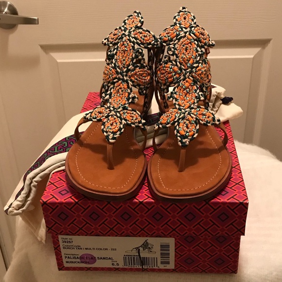 NIB -Tory Burch Palisade Flat Sandals - Picture 5 of 8
